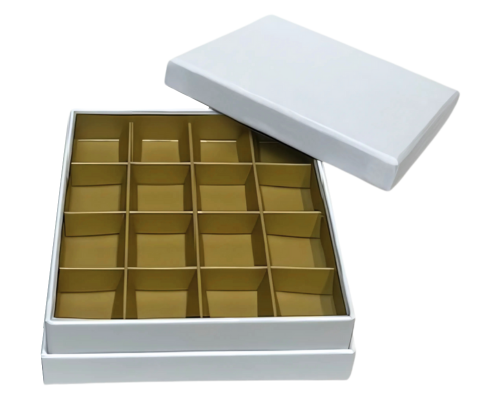 Etage Box base L139xW139xH24mm + compartments white almond