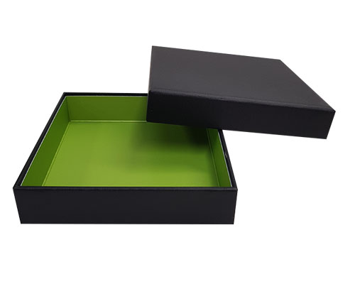 Royal box L109xW109xH24 black kiwi green 